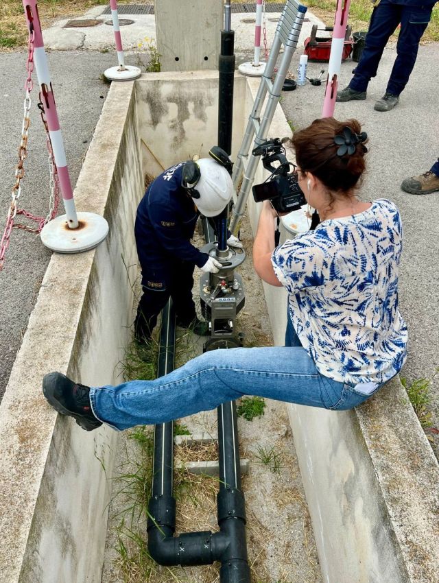 Aude G&eacute;va tournage